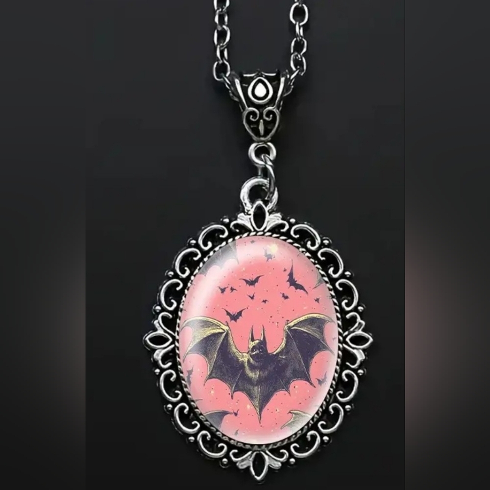 Gothic Bat Pendant Necklace